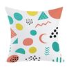 Federa per cuscino da divano con stampa geometrica, senza stampa centrale su richiesta, dimensioni: 35x35 cm (velluto color pesca)