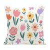 Cuscino per divano stampato con motivo a giardino colorato con stampa centrale su richiesta, dimensioni: 35x35 cm (velluto olandese)