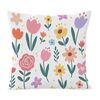 Cuscino per divano stampato con motivo a giardino colorato con stampa centrale su richiesta, dimensioni: 35x35 cm (velluto granulare Twill)