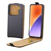 Per Xiaomi 15 Custodia in pelle con flip verticale e slot per schede (nero)