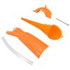 3 pezzi / set per Harley Motorcycle Multifunzionale Waste Oil Deviator Imbuto di plastica (arancione)
