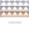 Barra luminosa con sensore di movimento ricaricabile da 20 cm, lampada per armadio con telecomando (argento)