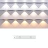 Barra luminosa con sensore di movimento ricaricabile da 30 cm, lampada per armadio con telecomando (argento)