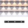 Barra luminosa con sensore di movimento ricaricabile da 40 cm, lampada per armadio con telecomando (nero)