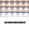 Barra luminosa con sensore di movimento ricaricabile da 60 cm, lampada per armadio con telecomando (nero)