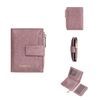 Baellerry N5122 Portafoglio corto da donna in pelle cerata con cerniera e portamonete (rosa)