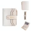 Baellerry NR118 Portafoglio corto da donna con cerniera multi-carta e colore sfumato (beige)