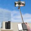 E6 Bluetooth Phone Filming Assist Selfie Monopod con luce di riempimento (nero)