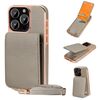 Per iPhone 16 Pro VIETAO Custodia per telefono in PU con texture Litchi e cordino (grigio)