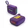 T&G TG445 Subwoofer stereo portatile Bass RGB Light Wireless TWS BT Speaker (viola)