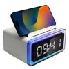 P14 Orologio Sveglia 10W Caricabatterie Wireless Intelligente LED Luce Altoparlante Bluetooth (Bianco)