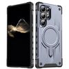 Per Samsung Galaxy S23 Ultra 5G Straship Custodia per telefono ibrida in TPU magnetico per PC (grigio)