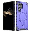 Per Samsung Galaxy S23 Ultra 5G Straship Custodia per telefono ibrida in TPU magnetico per PC (viola)