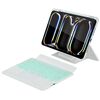 Per iPad Pro 11 2024 Supporto galleggiante staccabile con tastiera retroilluminata Custodia in pelle per tablet con touchpad (bianco)