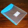 2 pz/confezione A4 cartella portadocumenti in plastica trasparente 11 fori tasca portadocumenti con chiusura a scatto (blu)