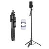 Lenovo Thinkplus H18L Premium Edition Bastone per selfie Bluetooth in lega di alluminio con doppia luce di riempimento, 1,8 m (nero)