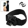 Supporto da polso con rotazione a 360 gradi per videocamera GoPro, Insta360, DJI e altre action cam, lunghezza cinturino: 36 cm (nero)