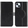 Per iPhone 15 Custodia per telefono MagSafe in vera pelle con portafoglio per carte (nero)