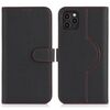 Per iPhone 16 Pro Max Custodia per telefono MagSafe in vera pelle con portafoglio per carte (nero litchi)