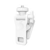 Clip per telefono cellulare universale con luce di riempimento da 1/4 di vite, clip esterna per videoconferenza GoPro, laptop e PC (piatto grande, bianco)