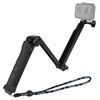 PULUZ 3-way Grip Pieghevole Treppied Selfie-Stick Extension MonoPod per Gopro, Insta360 One R, Dji Osmo Azione e altre fotocamere d'azione: 20-58 cm