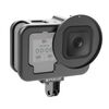 PULUZ per GoPro HERO12 Nero/11 Nero/10 Nero/9 Nero Custodia Sottile Gabbia Protettiva in Lega di Alluminio CNC con Telaio Assicurativo e Lente UV da 52 mm (Nero)