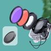RUIGPRO per GoPro HERO8 58mm 16X Macro Lens + Red / Purple Diving Lens Filter + Dive Housing Kit custodia impermeabile con anello adattatore filtro e copriobiettivo