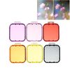 6 in 1 per GoPro HERO5 Sport Action Camera Filtro obiettivo colorato professionale (rosso + giallo + viola + rosa + arancione + grigio)