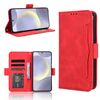 Per Samsung Galaxy S25+ 5G Custodia in pelle con texture in vitello e slot per schede (rosso)