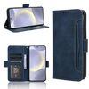 Per Samsung Galaxy S25+ 5G Custodia in pelle con texture in vitello e slot per schede (blu)