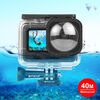 PULUZ Custodia protettiva impermeabile da 40 m con fibbia, supporto di base e vite per GoPro HERO12 Black /11 Black /11 Black Mini /10 Black /9 Black Max Lens Mod (Trasparente)