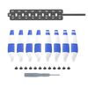 Sunnylife MM3-SN443 per pale dell'elica Mini 3 Pro + custodia pieghevole in silicone (striscia blu + borsa grigia)
