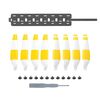 Sunnylife MM3-SN443 per pale dell'elica Mini 3 Pro + custodia pieghevole in silicone (striscia gialla + borsa grigia)