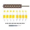 Sunnylife MM3-SN443 per pale dell'elica Mini 3 Pro + custodia pieghevole in silicone (striscia gialla + borsa marrone)