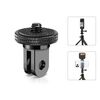 PULUZ Adattatore per action cam con treppiede in metallo con vite da 1/4 di pollice (nero)