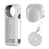 Per Insta360 X4 aMagisn Custodia protettiva in silicone per corpo + copriobiettivo grigio