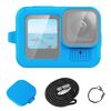 Per GoPro HERO13 Black PULUZ Custodia protettiva in silicone con cinturino da polso e copriobiettivo (blu)