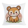Federa per cuscino da divano con stampa scoiattolo, senza stampa centrale, su richiesta, dimensioni: 35x35 cm (peluche corto)