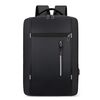 Vanaheimr Uomo Borsa a Tracolla USB Ricaricabile Zaino per Computer Aziendale Zaino Multifunzionale per Studenti Grande Capacità Zaino Scolastico (Nero)