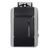 Vanaheimr Uomo Borsa a Tracolla USB Ricaricabile Zaino per Computer Aziendale Multifunzionale Studente Grande Capacità Zaino Scolastico (Grigio)