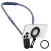 Supporto magnetico per telefono da collo (fibra di carbonio blu scuro)