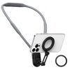 Supporto magnetico per telefono da collo (grigio effetto pelle)