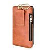 PULOKA 6,7 pollici PU Zip Wallet Phone Marsupio (marrone)