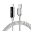 Cavo di ricarica rapida Baseus Power Visualization Series Type-C a 8 pin 20 W, lunghezza cavo: 1 m (titanio)