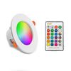 Lampada da soffitto rotonda da incasso dimmerabile RGB+White Light da 10 W 85-265 V con telecomando