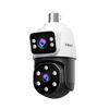 SriHome SH068 E27 4MP HD Telecamera a doppia lente con lampadina IP66 impermeabile per esterni (bianca)
