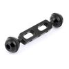 Puluz 5,1 pollici 13 cm in lega di alluminio Duals braccio, diametro a sfera: 25 mm (nero)