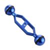 PULUZ 5,0 pollici da 12,6 cm in lega di alluminio Dual Bals, diametro a sfera: 25 mm (blu)