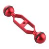 PULUZ 5,0 pollici da 12,6 cm in lega di alluminio Dual Bals, diametro a sfera: 25 mm (rosso)