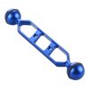 PULUZ 7,0 pollici da 17,7 cm in lega di alluminio Dual Bals, diametro a sfera: 25 mm (blu)